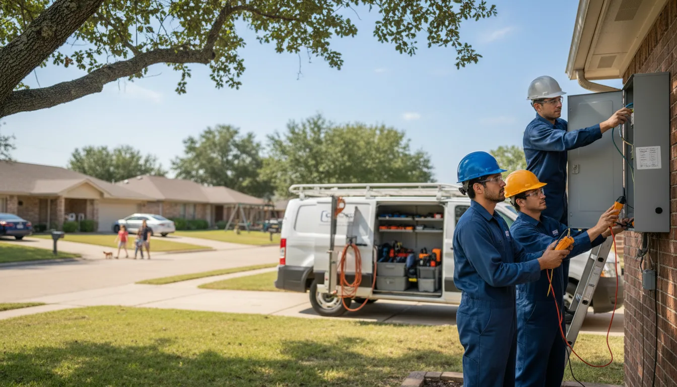 Certified electrician providing emergency electrical services in Rudolph, WI